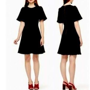 Kate Spade Crepe Scalloped Edge Dress